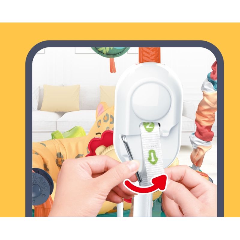 Jucarii, Copii si Bebe - Jucarii si jocuri - Jucarii de exterior - Balansoare copii - Saritor pentru copii cu Centru de Activitati, Baby Jumper, Sunete, Lumini si Accesorii atractive, 6 luni+, Leu - Infinity.ro