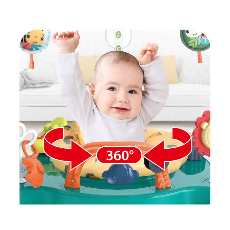 Jucarii, Copii si Bebe - Jucarii si jocuri - Jucarii de exterior - Balansoare copii - Saritor pentru copii cu Centru de Activitati, Baby Jumper, Sunete, Lumini si Accesorii atractive, 6 luni+, Leu - Infinity.ro