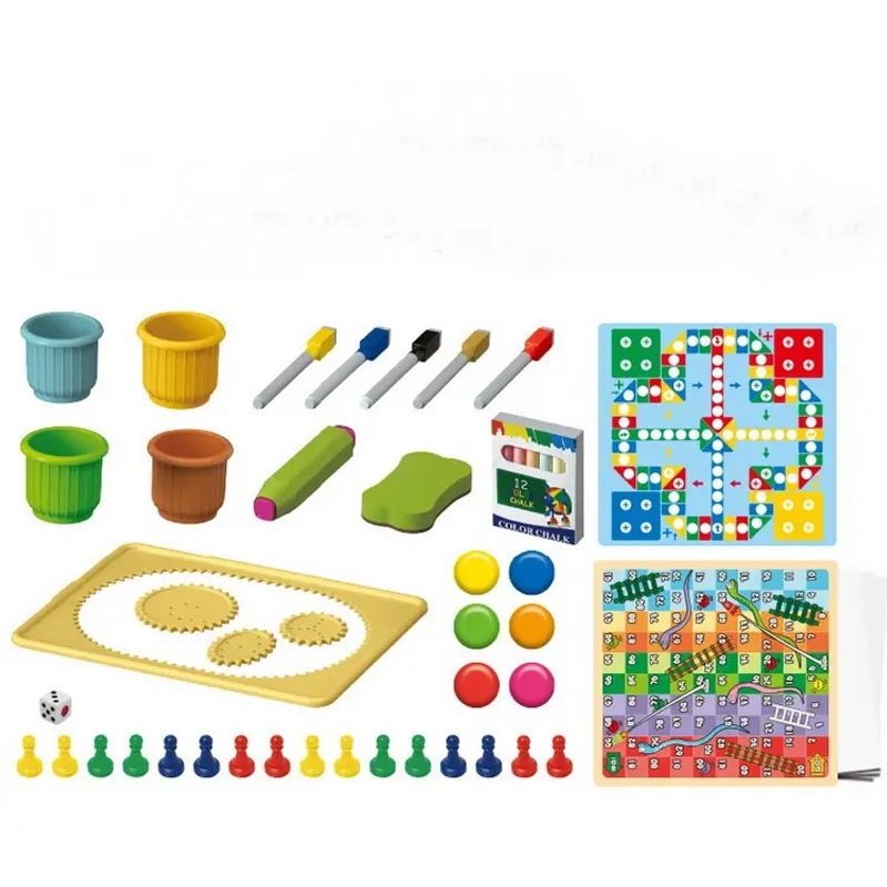 Jucarii, Copii si Bebe - Jucarii si jocuri - Jucarii & jocuri educative - Jocuri si jucarii educative - Tabla cu Doua Fete, Jocuri Incluse, Magnetica pentru Accesorii, Neagra pentru Creta, Markere cu Radiera, Burete, 3 Ani+ - Infinity.ro