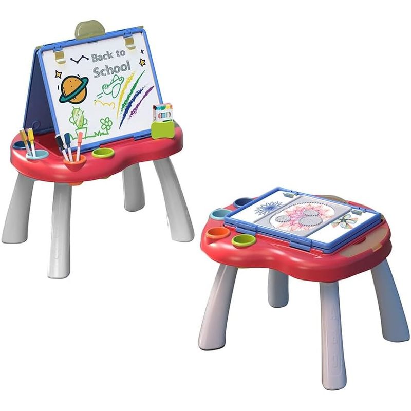 Jucarii, Copii si Bebe - Jucarii si jocuri - Jucarii & jocuri educative - Jocuri si jucarii educative - Tabla cu Doua Fete, Jocuri Incluse, Magnetica pentru Accesorii, Neagra pentru Creta, Markere cu Radiera, Burete, 3 Ani+ - Infinity.ro