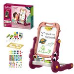 Jucarii, Copii si Bebe - Jucarii si jocuri - Jucarii & jocuri educative - Jocuri si jucarii educative - Tabla Multifunctionala cu Doua Fete, 2 Jocuri, Magnetica pentru Cifre si Litere, Neagra pentru Creta,  3 Ani+ - Infinity.ro