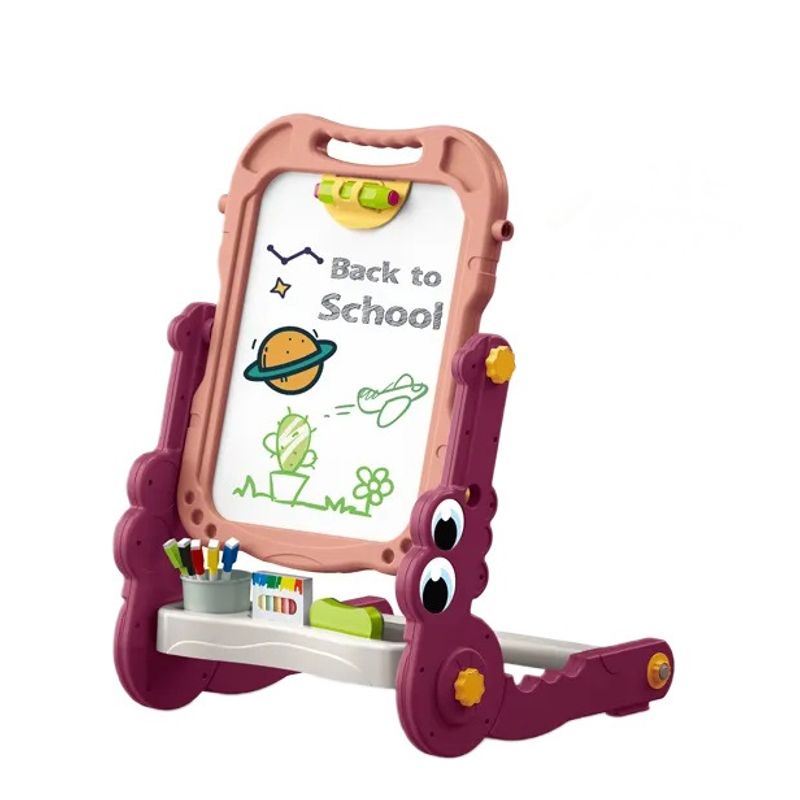 Jucarii, Copii si Bebe - Jucarii si jocuri - Jucarii & jocuri educative - Jocuri si jucarii educative - Tabla Multifunctionala cu Doua Fete, 2 Jocuri, Magnetica pentru Cifre si Litere, Neagra pentru Creta,  3 Ani+ - Infinity.ro