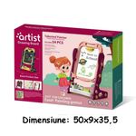 Jucarii, Copii si Bebe - Jucarii si jocuri - Jucarii & jocuri educative - Jocuri si jucarii educative - Tabla Multifunctionala cu Doua Fete, 2 Jocuri, Magnetica pentru Cifre si Litere, Neagra pentru Creta,  3 Ani+ - Infinity.ro