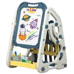 Jucarii, Copii si Bebe - Jucarii si jocuri - Jucarii & jocuri educative - Jocuri si jucarii educative - Tabla 3 in 1 cu Doua Fete, Compartiment Depozitare Carti, Magnetica si pentru Creta, Reglabila, Usor de Curatat, 3 Ani+ - Infinity.ro