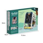 Jucarii, Copii si Bebe - Jucarii si jocuri - Jucarii & jocuri educative - Jocuri si jucarii educative - Tabla 3 in 1 cu Doua Fete, Compartiment Depozitare Carti, Magnetica si pentru Creta, Reglabila, Usor de Curatat, 3 Ani+ - Infinity.ro