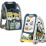 Jucarii, Copii si Bebe - Jucarii si jocuri - Jucarii & jocuri educative - Jocuri si jucarii educative - Tabla 3 in 1 cu Doua Fete, Compartiment Depozitare Carti, Magnetica si pentru Creta, Reglabila, Usor de Curatat, 3 Ani+ - Infinity.ro