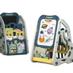 Jucarii, Copii si Bebe - Jucarii si jocuri - Jucarii & jocuri educative - Jocuri si jucarii educative - Tabla 3 in 1 cu Doua Fete, Compartiment Depozitare Carti, Magnetica si pentru Creta, Reglabila, Usor de Curatat, 3 Ani+ - Infinity.ro