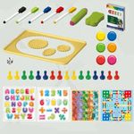 Jucarii, Copii si Bebe - Jucarii si jocuri - Jucarii & jocuri educative - Jocuri si jucarii educative - Tabla Multifunctionala cu Doua Fete, 2 Jocuri, Magnetica pentru Cifre si Litere, Accesorii Pictura, Reglabila, Verde, 3+ - Infinity.ro