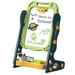 Jucarii, Copii si Bebe - Jucarii si jocuri - Jucarii & jocuri educative - Jocuri si jucarii educative - Tabla Multifunctionala cu Doua Fete, 2 Jocuri, Magnetica pentru Cifre si Litere, Accesorii Pictura, Reglabila, Verde, 3+ - Infinity.ro