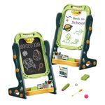 Jucarii, Copii si Bebe - Jucarii si jocuri - Jucarii & jocuri educative - Jocuri si jucarii educative - Tabla Multifunctionala cu Doua Fete, 2 Jocuri, Magnetica pentru Cifre si Litere, Accesorii Pictura, Reglabila, Verde, 3+ - Infinity.ro