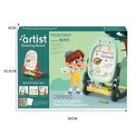 Jucarii, Copii si Bebe - Jucarii si jocuri - Jucarii & jocuri educative - Jocuri si jucarii educative - Tabla Multifunctionala cu Doua Fete, 2 Jocuri, Magnetica pentru Cifre si Litere, Neagra pentru Creta, Verde, 3 Ani+ - Infinity.ro
