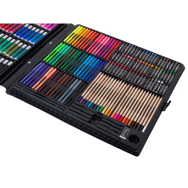 Jucarii, Copii si Bebe - Jucarii si jocuri - Jucarii & jocuri educative - Seturi pictura si desen - Set pentru pictura cu 258 piese intr-o valiza iMK®, perfect pentru desene pline de imaginatie - Infinity.ro