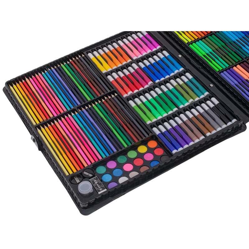 Jucarii, Copii si Bebe - Jucarii si jocuri - Jucarii & jocuri educative - Seturi pictura si desen - Set pentru pictura cu 258 piese intr-o valiza iMK®, perfect pentru desene pline de imaginatie - Infinity.ro