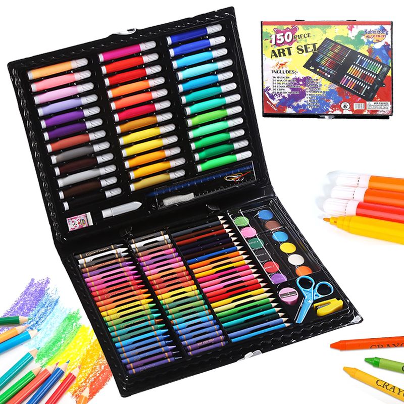 Jucarii, Copii si Bebe/Jucarii si jocuri/Jucarii & jocuri educative/Seturi pictura si desen - Rechizite de arta, 150 piese, Multicolor - Infinity.ro