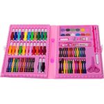 Jucarii, Copii si Bebe - Jucarii si jocuri - Jucarii & jocuri educative - Seturi pictura si desen - Set pentru pictura 86 piese cu geanta inclusa Roz - Infinity.ro