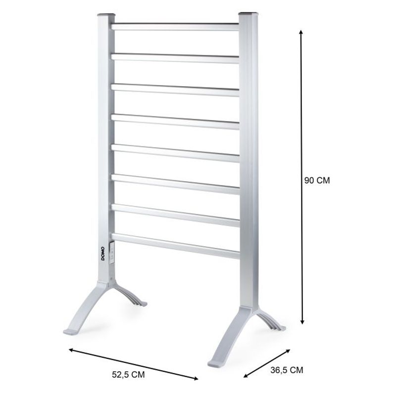 Market - Spalare si intretinere rufe - Uscatoare de rufe si accesorii - Uscator electric de prosoape/rufe Domo DO7117DR, 150W, montare pe perete sau in picioare, IPX4 - Infinity.ro