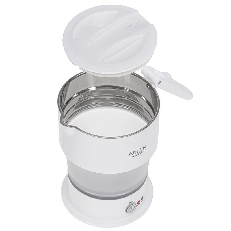 Electronice si Electrocasnice - Electrocasnice bucatarie - Preparare bauturi - Fierbatoare de apa - Fierbator electric pentru calatorii Adler AD1377w, pliabil, 0.6:, 600W - Infinity.ro