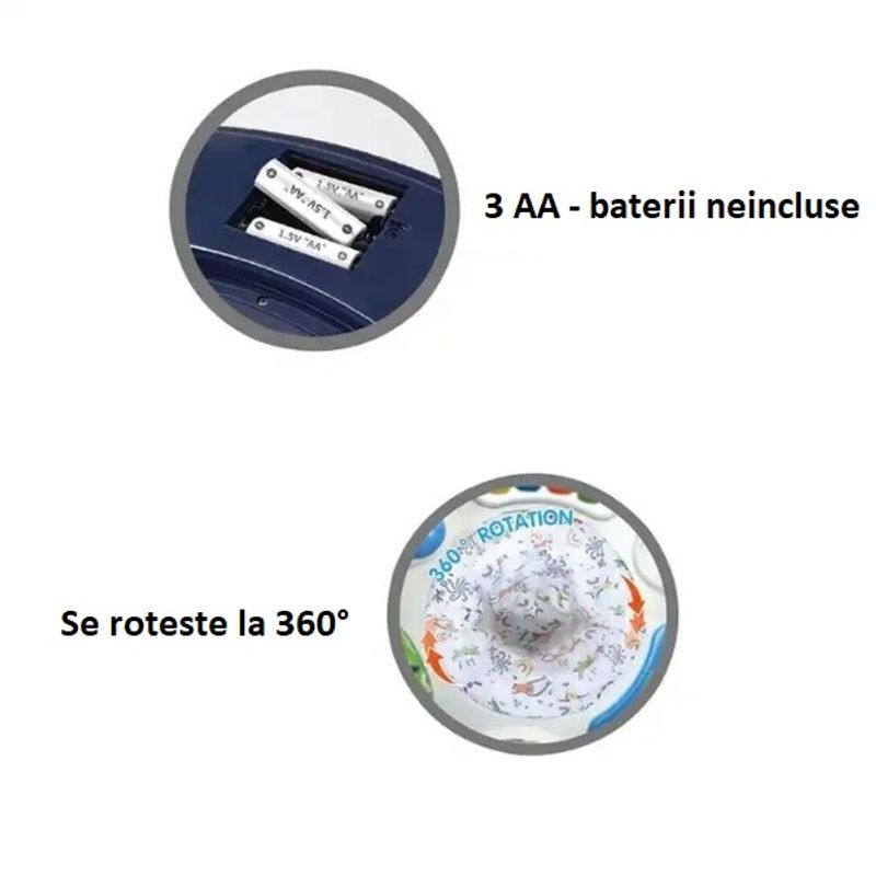 Jucarii, Copii si Bebe - Jucarii si jocuri - Jucarii de exterior - Balansoare copii - Saritor pentru copii cu centru de activitati, Sunete, Lumini, Accesorii atractive, Portocaliu, 6 luni + - Infinity.ro