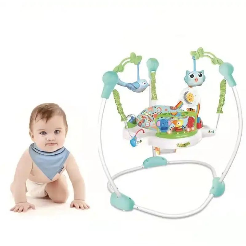 Jucarii, Copii si Bebe - Jucarii si jocuri - Jucarii de exterior - Balansoare copii - Saritor pentru Copii cu Centru de Activitati, Baby jumper, Scaun rotativ 360°, Multicolor, 6 luni +, - Infinity.ro