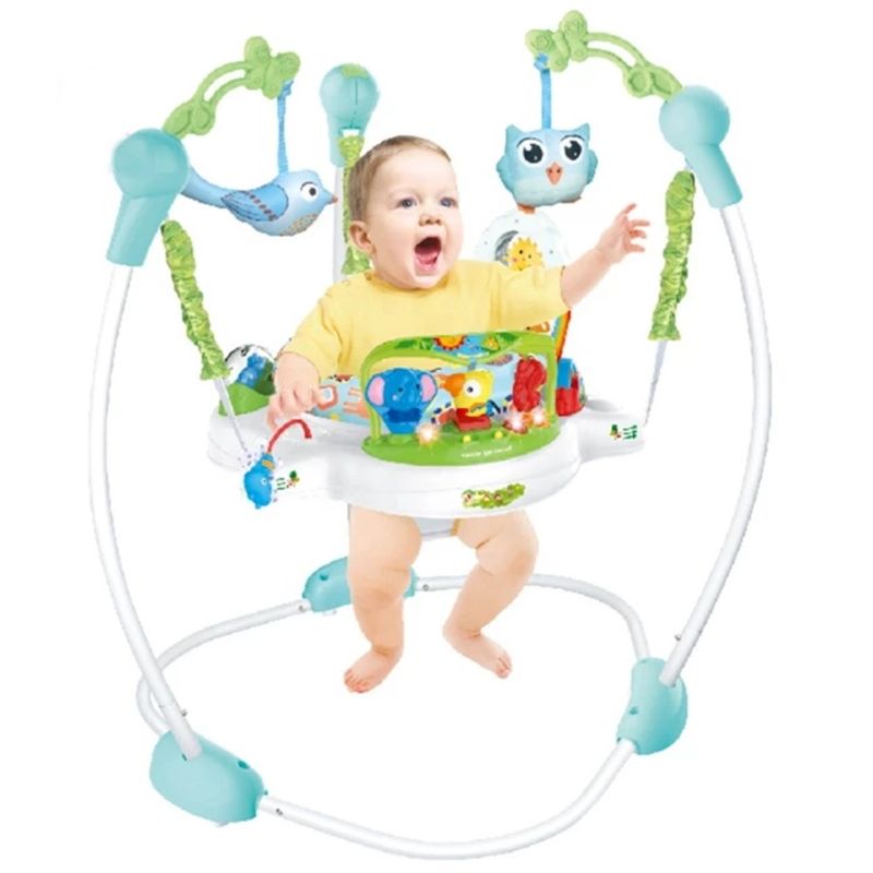 Jucarii, Copii si Bebe - Jucarii si jocuri - Jucarii de exterior - Balansoare copii - Saritor pentru Copii cu Centru de Activitati, Baby jumper, Scaun rotativ 360°, Multicolor, 6 luni +, - Infinity.ro