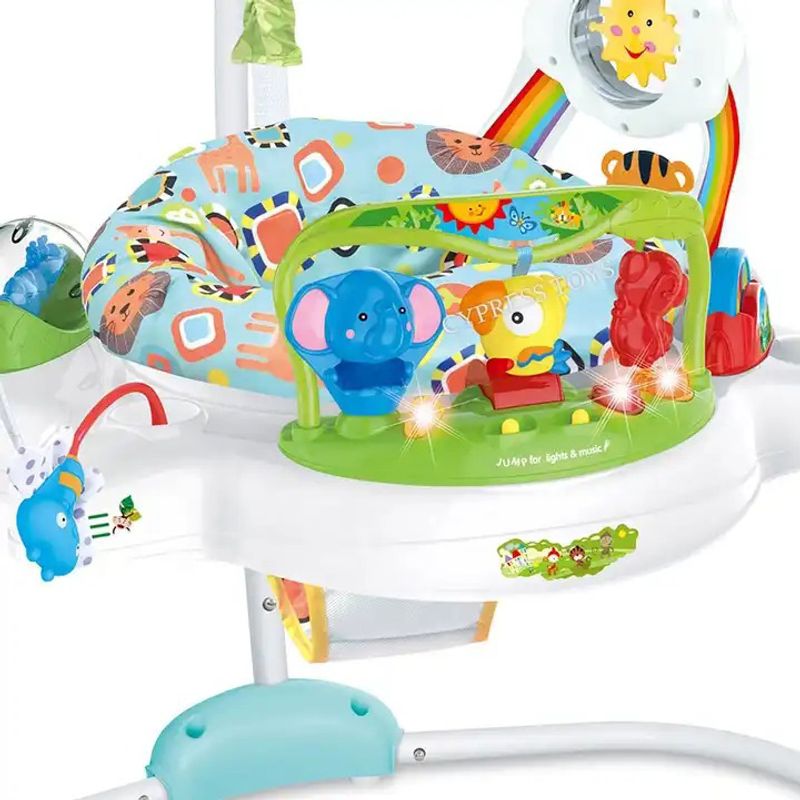 Jucarii, Copii si Bebe - Jucarii si jocuri - Jucarii de exterior - Balansoare copii - Saritor pentru Copii cu Centru de Activitati, Baby jumper, Scaun rotativ 360°, Multicolor, 6 luni +, - Infinity.ro