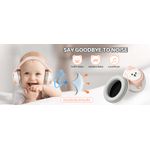 Casa si Gradina - Mobilier - Mobilier copii - Sisteme de siguranta - Casti Antifonice Pentru Copii si Bebelusi 3-36 luni, Protectie Auditiva, Prindere Sigura Fontanela, Alb cu Roz Deschis - Infinity.ro