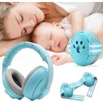 Casa si Gradina - Mobilier - Mobilier copii - Sisteme de siguranta - Casti Antifonice 2 in 1 Pentru Bebe si Copii 3-48 luni, Bentita Moale, Protectie Auditiva, Anulare Zgomot 25dB, Albastre - Infinity.ro