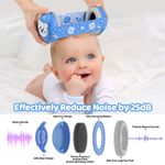 Casa si Gradina - Mobilier - Mobilier copii - Sisteme de siguranta - Casti Antifonice Pentru Copii 3-36 Luni, Protectie Auditiva, Model Ursulet, Alb Cu Albastru, Prindere Sigura Fontanela - Infinity.ro