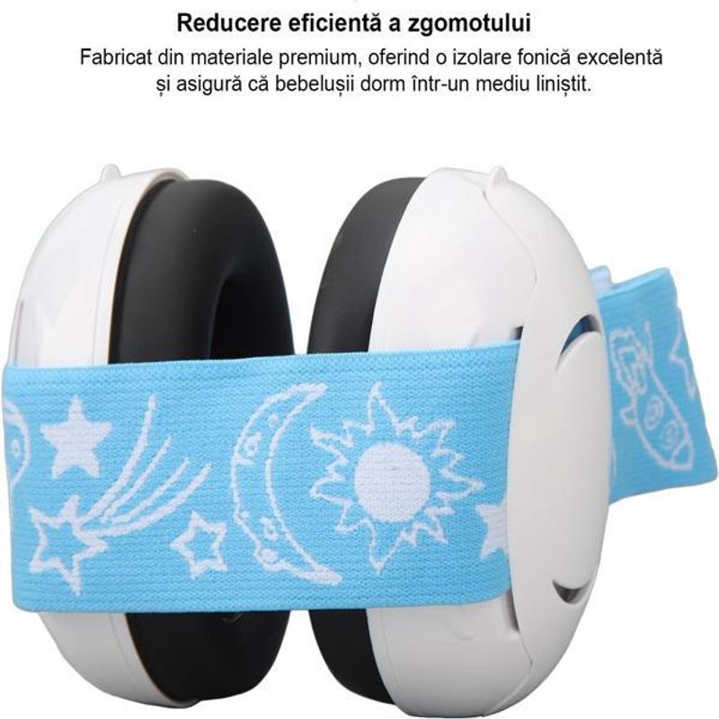 Casa si Gradina - Mobilier - Mobilier copii - Sisteme de siguranta - Casti Antifonice Pentru Copii si Bebelusi 3-36 luni, Protectie Auditiva, Prindere Sigura Fontanela, Bentita Elastica - Infinity.ro