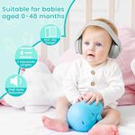 Casa si Gradina - Mobilier - Mobilier copii - Sisteme de siguranta - Casti Antifonice 2 in 1 Pentru Bebelusi si Copii 3-48 luni, Bentita Moale, Anulare Zgomot 25dB, Gri cu Ursulet - Infinity.ro