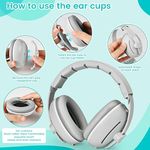 Casa si Gradina - Mobilier - Mobilier copii - Sisteme de siguranta - Casti Antifonice 2 in 1 Pentru Bebelusi si Copii 3-48 luni, Bentita Moale, Anulare Zgomot 25dB, Gri cu Ursulet - Infinity.ro