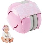 Casa si Gradina - Mobilier - Mobilier copii - Sisteme de siguranta - Casti Antifonice Pentru Copii si Bebelusi 3-36 luni, Protectie Auditiva, Prindere Sigura Fontanela, Roz cu Gri - Infinity.ro