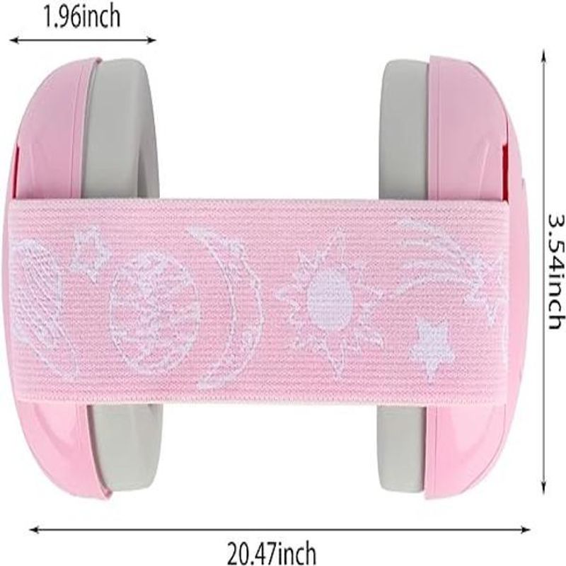 Casa si Gradina - Mobilier - Mobilier copii - Sisteme de siguranta - Casti Antifonice Pentru Copii si Bebelusi 3-36 luni, Protectie Auditiva, Prindere Sigura Fontanela, Roz cu Gri - Infinity.ro