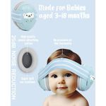 Casa si Gradina - Mobilier - Mobilier copii - Sisteme de siguranta - Casti Antifonice 2 in 1 Pentru Bebelusi si Copii 3-48 luni, Bentita Moale, Anulare Zgomot 25dB, Albastre cu Ursulet - Infinity.ro