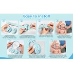 Casa si Gradina - Mobilier - Mobilier copii - Sisteme de siguranta - Casti Antifonice 2 in 1 Pentru Bebelusi si Copii 3-48 luni, Bentita Moale, Anulare Zgomot 25dB, Albastre cu Ursulet - Infinity.ro