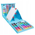 Jucarii, Copii si Bebe - Jucarii si jocuri - Jucarii & jocuri educative - Seturi pictura si desen - Set de desen si pictura pentru copii WePro Store, 208 elemente, Albastru - Infinity.ro