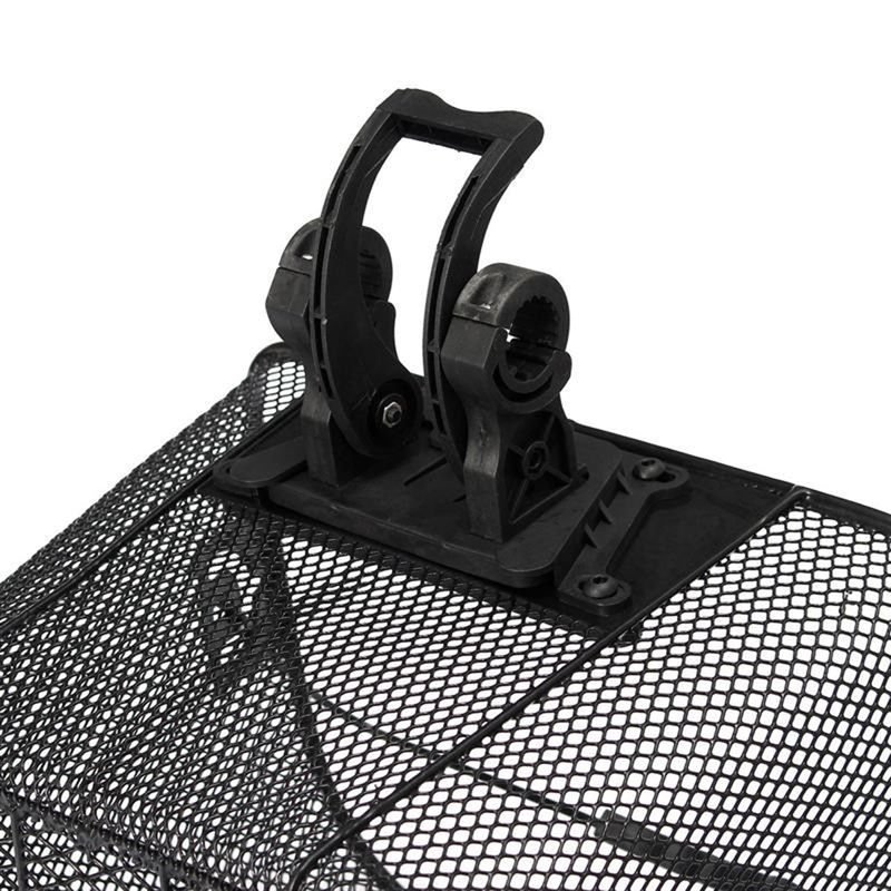 Sport si Outdoor/Ciclism/Piese pentru biciclete/Accesorii piese biciclete - Cos metalic pentru bicicleta cu maner, demontabil, conceput pentru a fi montat in partea din fata, culoare Neagra - Infinity.ro