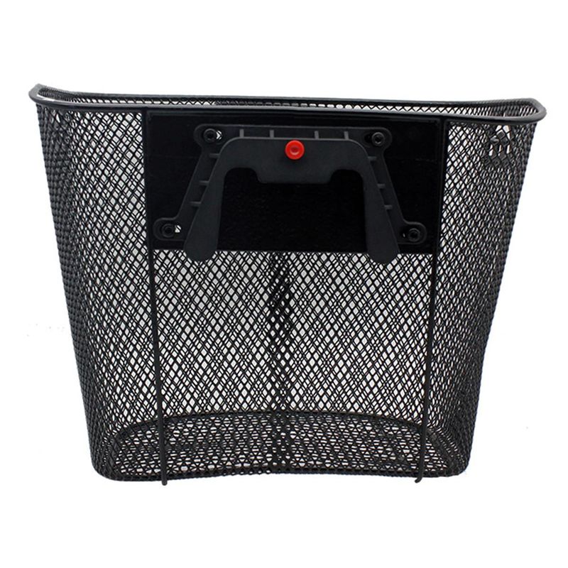 Sport si Outdoor/Ciclism/Piese pentru biciclete/Accesorii piese biciclete - Cos metalic pentru bicicleta cu maner, demontabil, conceput pentru a fi montat in partea din fata, culoare Neagra - Infinity.ro