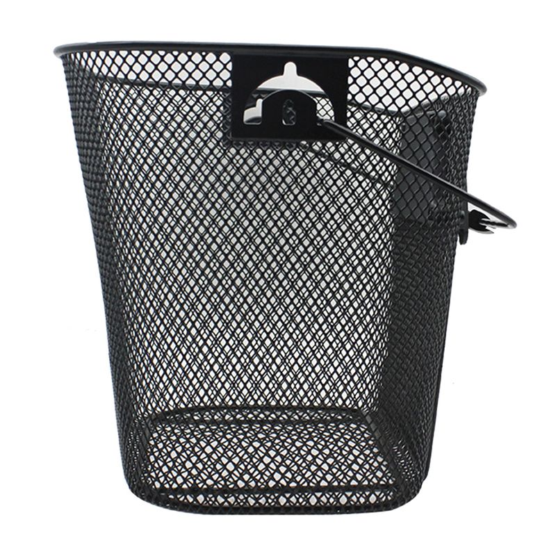 Sport si Outdoor/Ciclism/Piese pentru biciclete/Accesorii piese biciclete - Cos metalic pentru bicicleta cu maner, demontabil, conceput pentru a fi montat in partea din fata, culoare Neagra - Infinity.ro