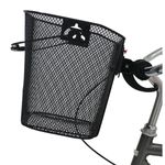 Sport si Outdoor/Ciclism/Piese pentru biciclete/Accesorii piese biciclete - Cos metalic pentru bicicleta cu maner, demontabil, conceput pentru a fi montat in partea din fata, culoare Neagra - Infinity.ro