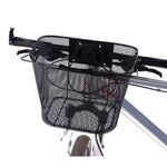 Sport si Outdoor/Ciclism/Piese pentru biciclete/Accesorii piese biciclete - Cos metalic pentru bicicleta cu maner, demontabil, conceput pentru a fi montat in partea din fata, culoare Neagra - Infinity.ro