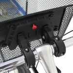 Sport si Outdoor/Ciclism/Piese pentru biciclete/Accesorii piese biciclete - Cos metalic pentru bicicleta cu maner, demontabil, conceput pentru a fi montat in partea din fata, culoare Neagra - Infinity.ro