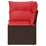 Casa si Gradina - Gradina si terasa - Mobilier exterior - Canapele si fotolii gradina - Canapea de colt cu perna de gradina, maro, poliratan - Infinity.ro