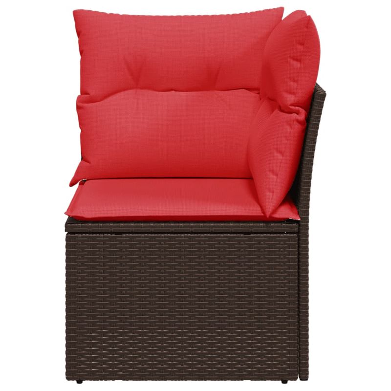 Casa si Gradina - Gradina si terasa - Mobilier exterior - Canapele si fotolii gradina - Canapea de colt cu perna de gradina, maro, poliratan - Infinity.ro