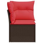 Casa si Gradina - Gradina si terasa - Mobilier exterior - Canapele si fotolii gradina - Canapea de colt cu perna de gradina, maro, poliratan - Infinity.ro