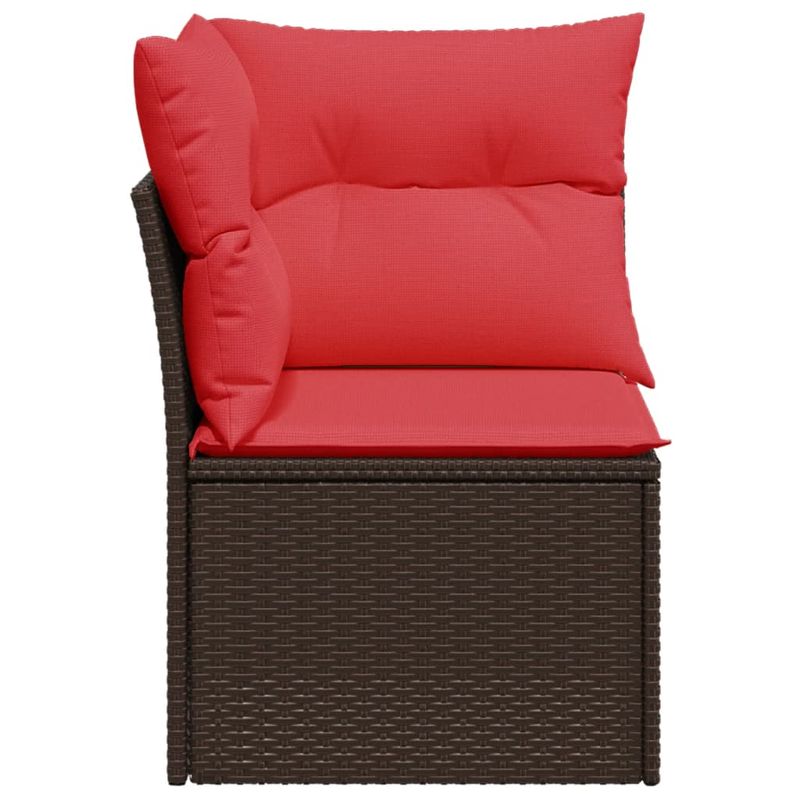 Casa si Gradina - Gradina si terasa - Mobilier exterior - Canapele si fotolii gradina - Canapea de colt cu perna de gradina, maro, poliratan - Infinity.ro