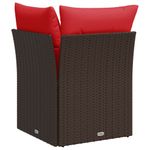 Casa si Gradina - Gradina si terasa - Mobilier exterior - Canapele si fotolii gradina - Canapea de colt cu perna de gradina, maro, poliratan - Infinity.ro