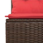 Casa si Gradina - Gradina si terasa - Mobilier exterior - Canapele si fotolii gradina - Canapea de colt cu perna de gradina, maro, poliratan - Infinity.ro
