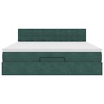 Casa si Gradina - Mobilier - Paturi si accesorii - Paturi - Cadru de pat otoman cu saltea verde inchis 160x200cm catifea - Infinity.ro