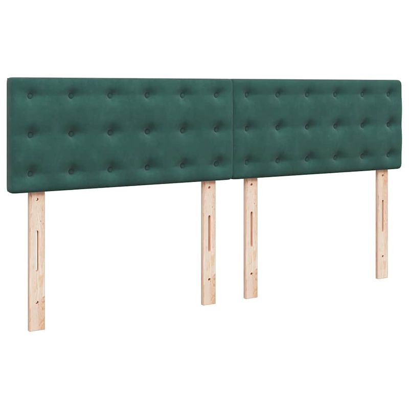 Casa si Gradina - Mobilier - Paturi si accesorii - Paturi - Cadru de pat otoman cu saltea verde inchis 160x200cm catifea - Infinity.ro